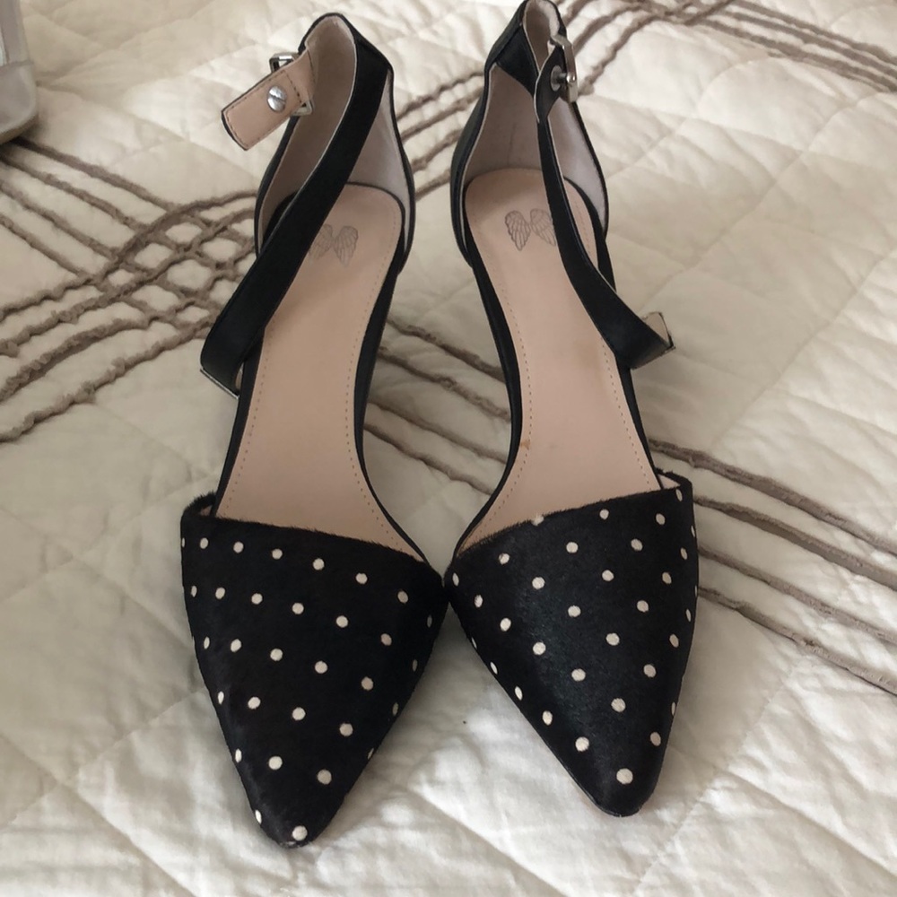 Kenneth Cole black with white dots.